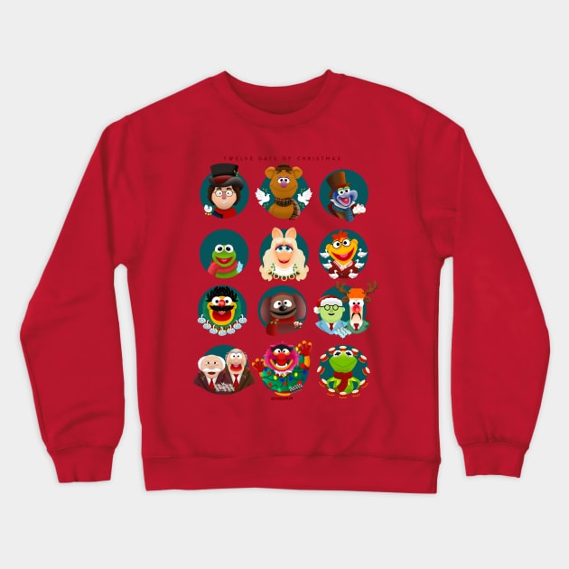 The Muppets Twelve Days of Christmas Crewneck Sweatshirt by ExtraCooler